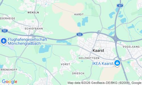Ausschnitt der Weltkarte zu Strandbad am Kaarster See
