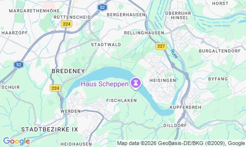 Ausschnitt der Weltkarte zu Strandbad Baldeneysee