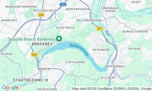 Ausschnitt der Weltkarte zu Strandbad Baldeneysee