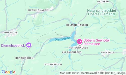 Ausschnitt der Weltkarte zu Strandbad Diemelsee