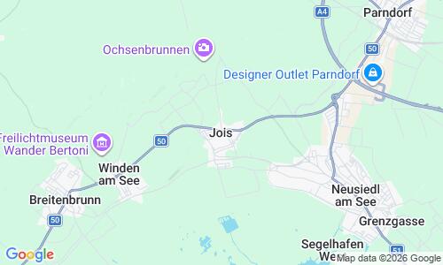 Ausschnitt der Weltkarte zu Strandbad Jois