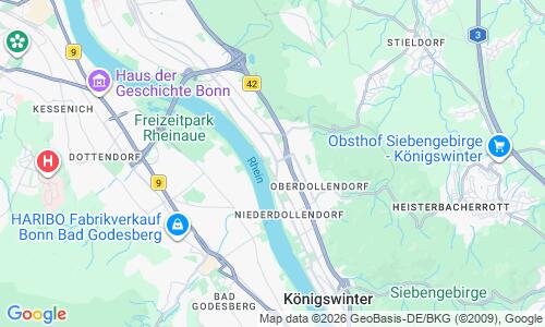 Ausschnitt der Weltkarte zu Strandbad Königswinter