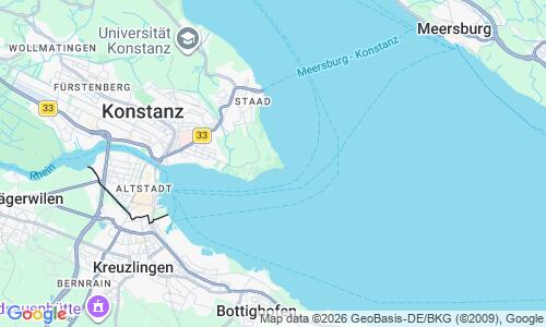 Ausschnitt der Weltkarte zu Strandbad Konstanz