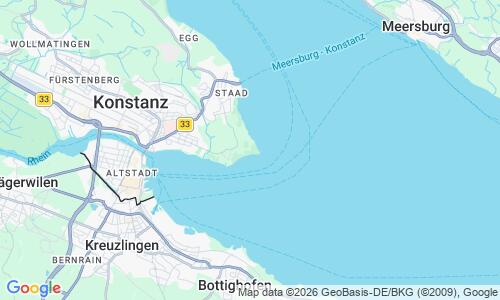 Ausschnitt der Weltkarte zu Strandbad Konstanz