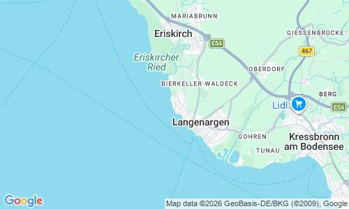 Ausschnitt der Weltkarte zu Strandbad Langenargen
