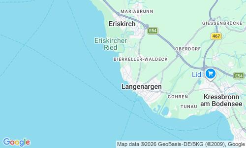 Ausschnitt der Weltkarte zu Strandbad Langenargen