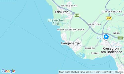 Ausschnitt der Weltkarte zu Strandbad Langenargen