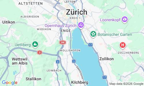 Ausschnitt der Weltkarte zu Strandbad Mythenquai