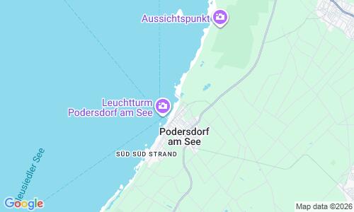 Ausschnitt der Weltkarte zu Strandbad Neusiedl am See