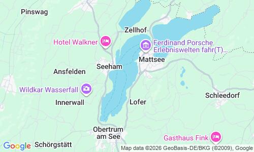 Ausschnitt der Weltkarte zu Strandbad Obertrumer See