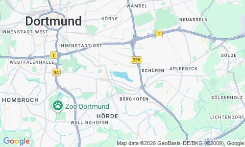 Ausschnitt der Weltkarte zu Strandbad Phoenix See