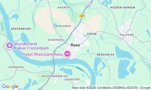 Ausschnitt der Weltkarte zu Strandbad Rees