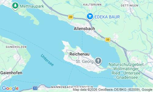 Ausschnitt der Weltkarte zu Strandbad Reichenau