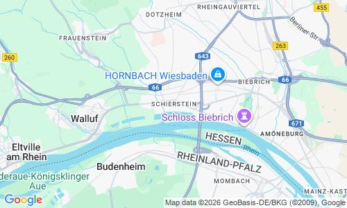 Ausschnitt der Weltkarte zu Strandbad Schierstein