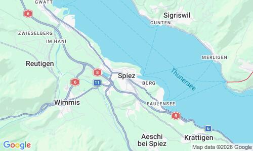 Ausschnitt der Weltkarte zu Strandbad Spiez