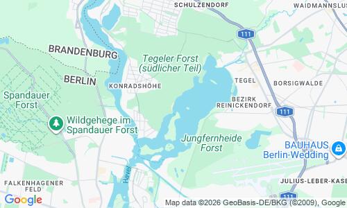 Ausschnitt der Weltkarte zu Strandbad Tegeler See