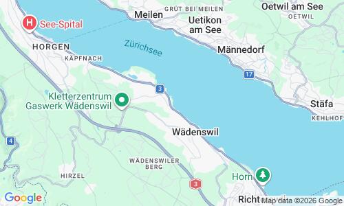 Ausschnitt der Weltkarte zu Strandbad Wädenswil