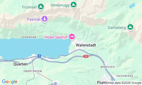 Ausschnitt der Weltkarte zu Strandbad Walenstadt