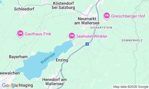 Ausschnitt der Weltkarte zu Strandbad Wallersee