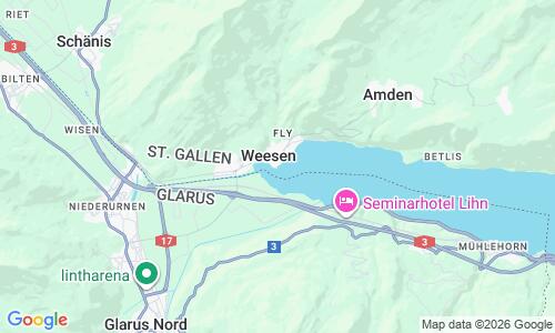 Ausschnit der Weltkarte zu Strandbad Weesen