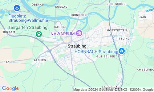 Ausschnitt der Weltkarte zu Straubing