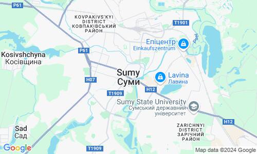 Ausschnitt der Weltkarte zu Sumy