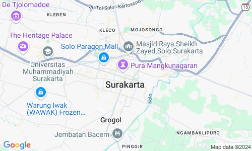 Ausschnit der Weltkarte zu Surakarta