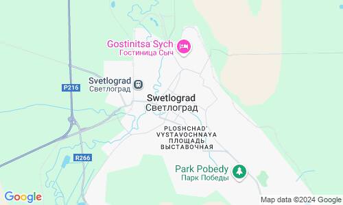 Ausschnitt der Weltkarte zu Swetlograd