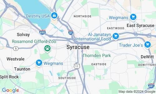 Ausschnitt der Weltkarte zu Syracuse