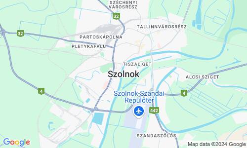 Ausschnitt der Weltkarte zu Szolnok