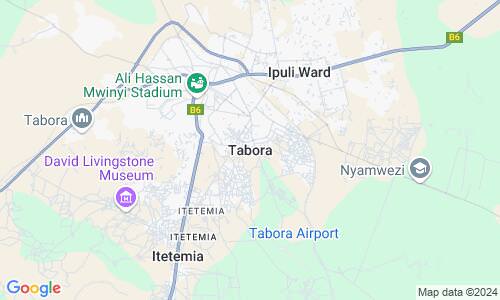 Ausschnitt der Weltkarte zu Tabora