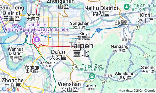 Ausschnitt der Weltkarte zu Taipeh