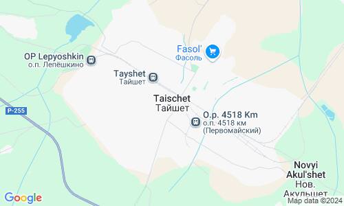 Ausschnitt der Weltkarte zu Taischet
