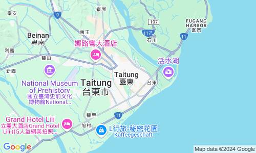 Ausschnitt der Weltkarte zu Taitung