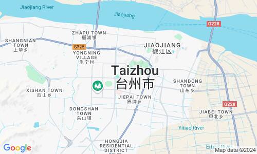 Ausschnitt der Weltkarte zu Taizhou
