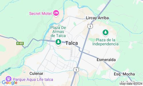 Ausschnitt der Weltkarte zu Talca