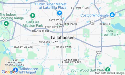 Ausschnitt der Weltkarte zu Tallahassee