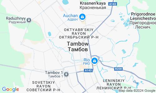 Ausschnitt der Weltkarte zu Tambow