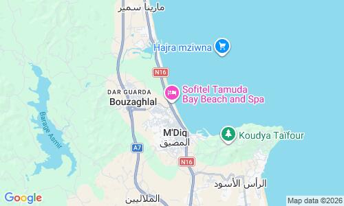 Ausschnitt der Weltkarte zu Tamuda Bay Beach