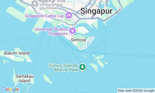 Ausschnitt der Weltkarte zu Tanjong Beach
