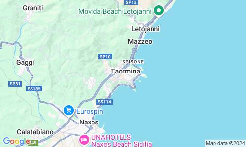 Ausschnit der Weltkarte zu Taormina