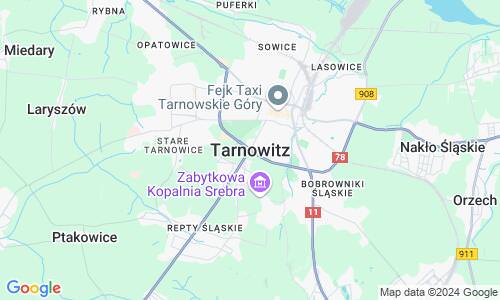 Ausschnitt der Weltkarte zu Tarnowitz