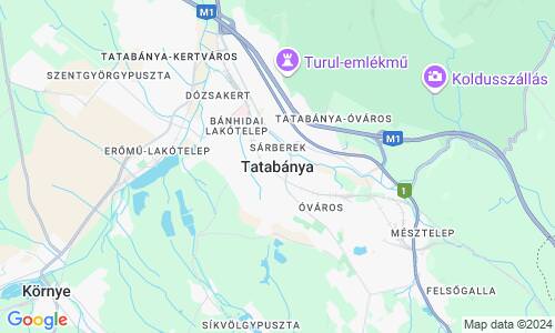 Ausschnitt der Weltkarte zu Tatabánya