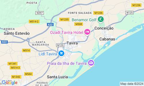 Ausschnit der Weltkarte zu Tavira