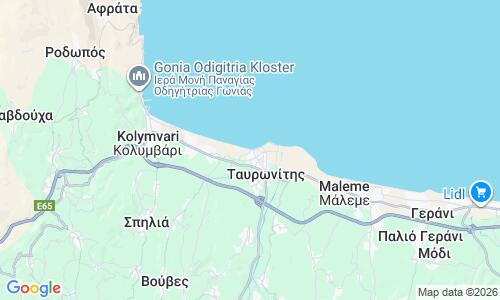 Ausschnitt der Weltkarte zu Tavronitis Beach