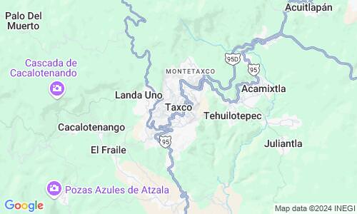 Ausschnitt der Weltkarte zu Taxco