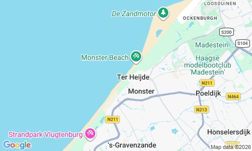 Ausschnitt der Weltkarte zu Ter Heijde Strand