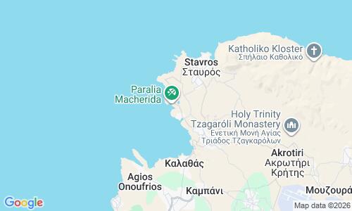 Ausschnitt der Weltkarte zu Tersanas Beach