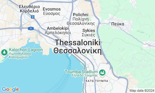 Ausschnit der Weltkarte zu Thessaloniki