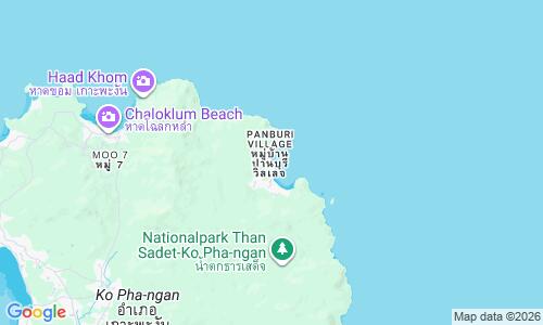 Ausschnitt der Weltkarte zu Thong Nai Pan Noi Beach